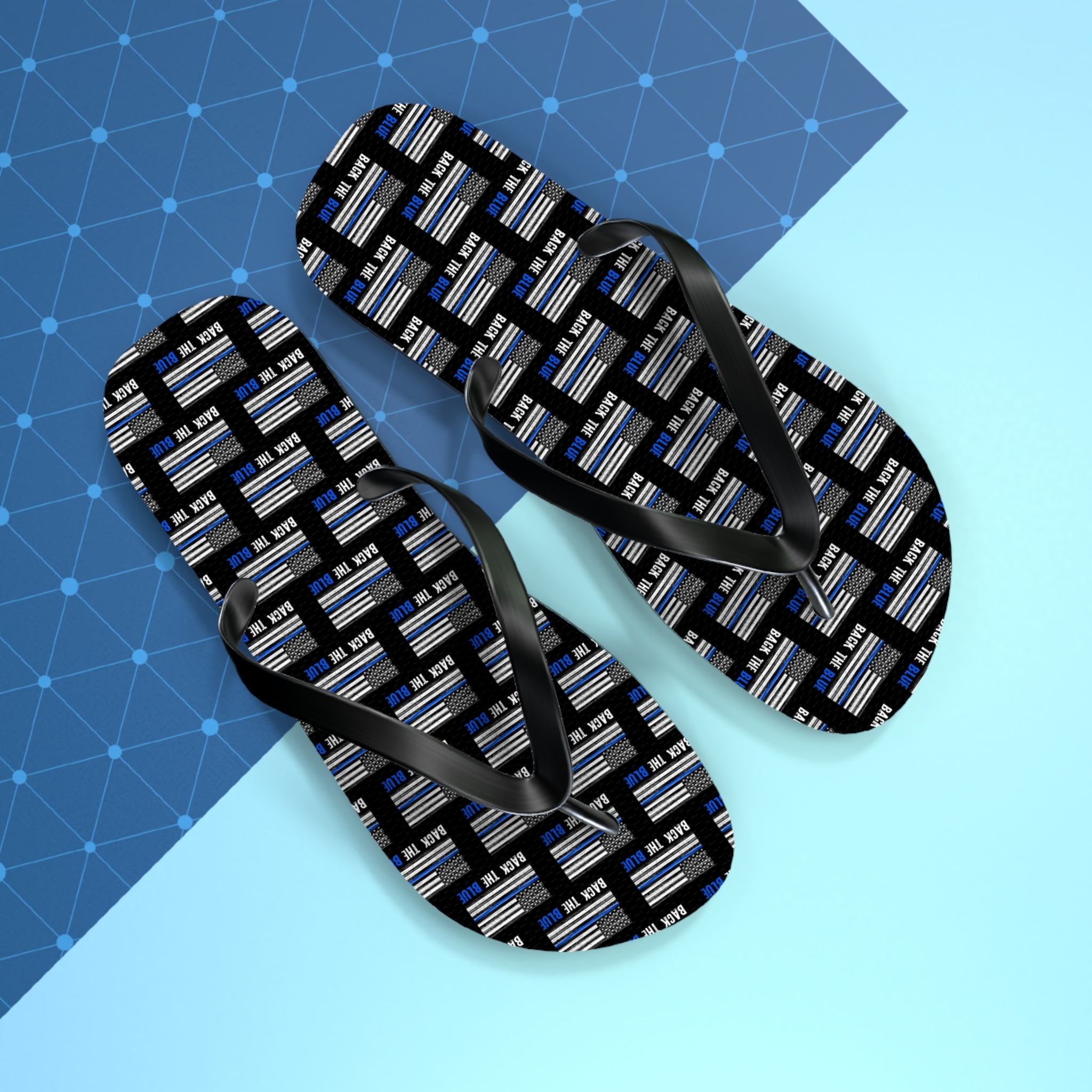 Back the Blue Flip Flops
