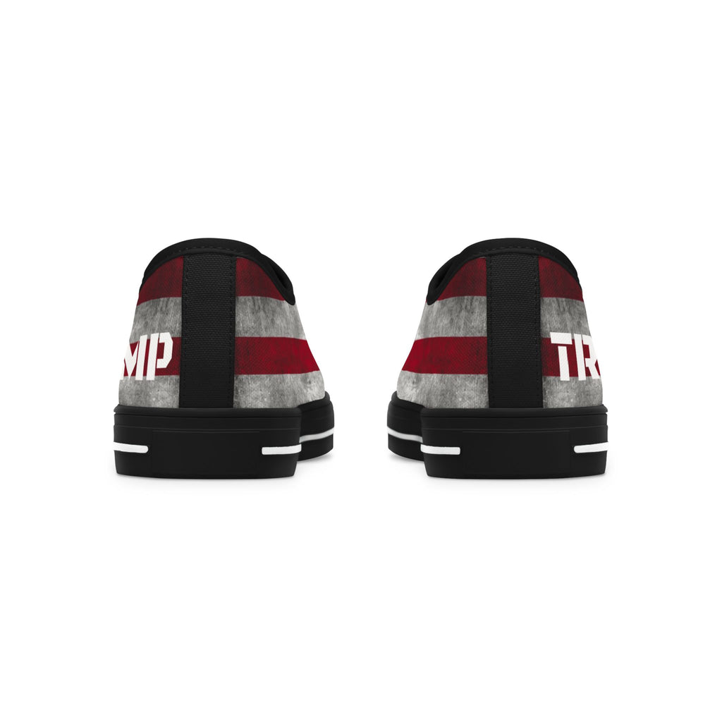 Trump American Flag MAGA Women's Low Top Sneakers Shoes