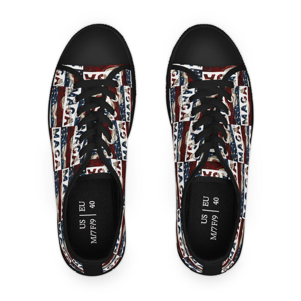 MAGA Red white and blue Women's Low Top Sneakers