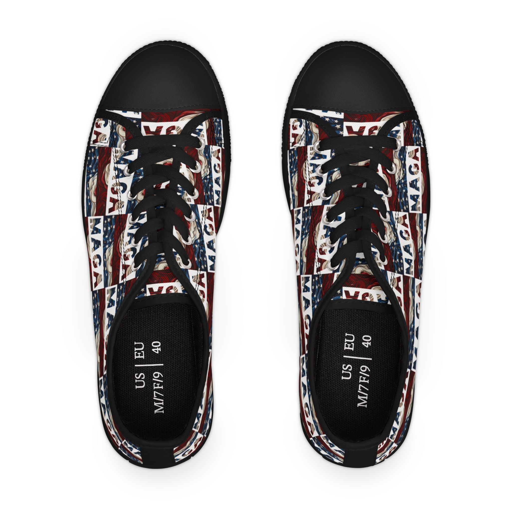 MAGA Red white and blue Women's Low Top Sneakers