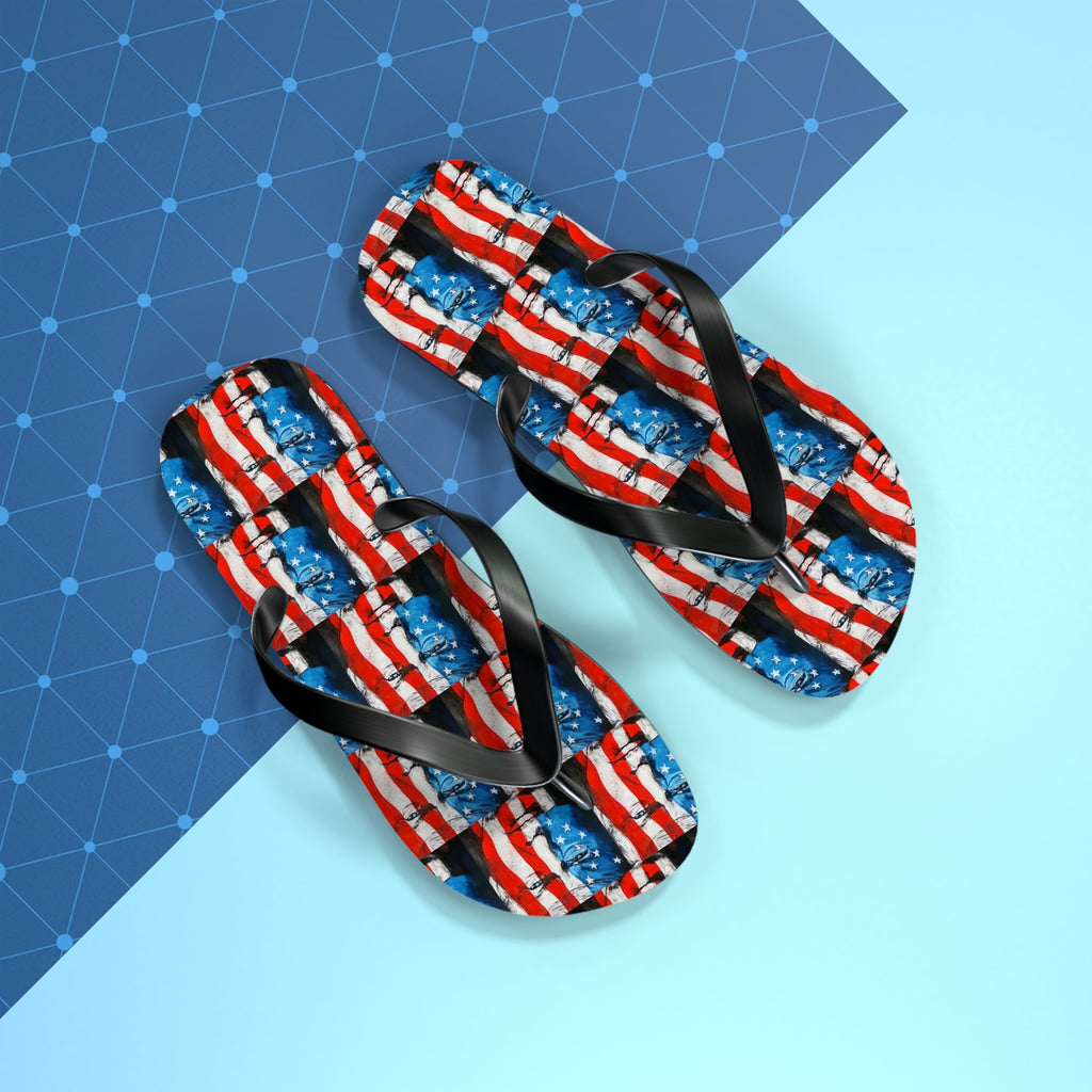 American Flag Trump Flip Flops