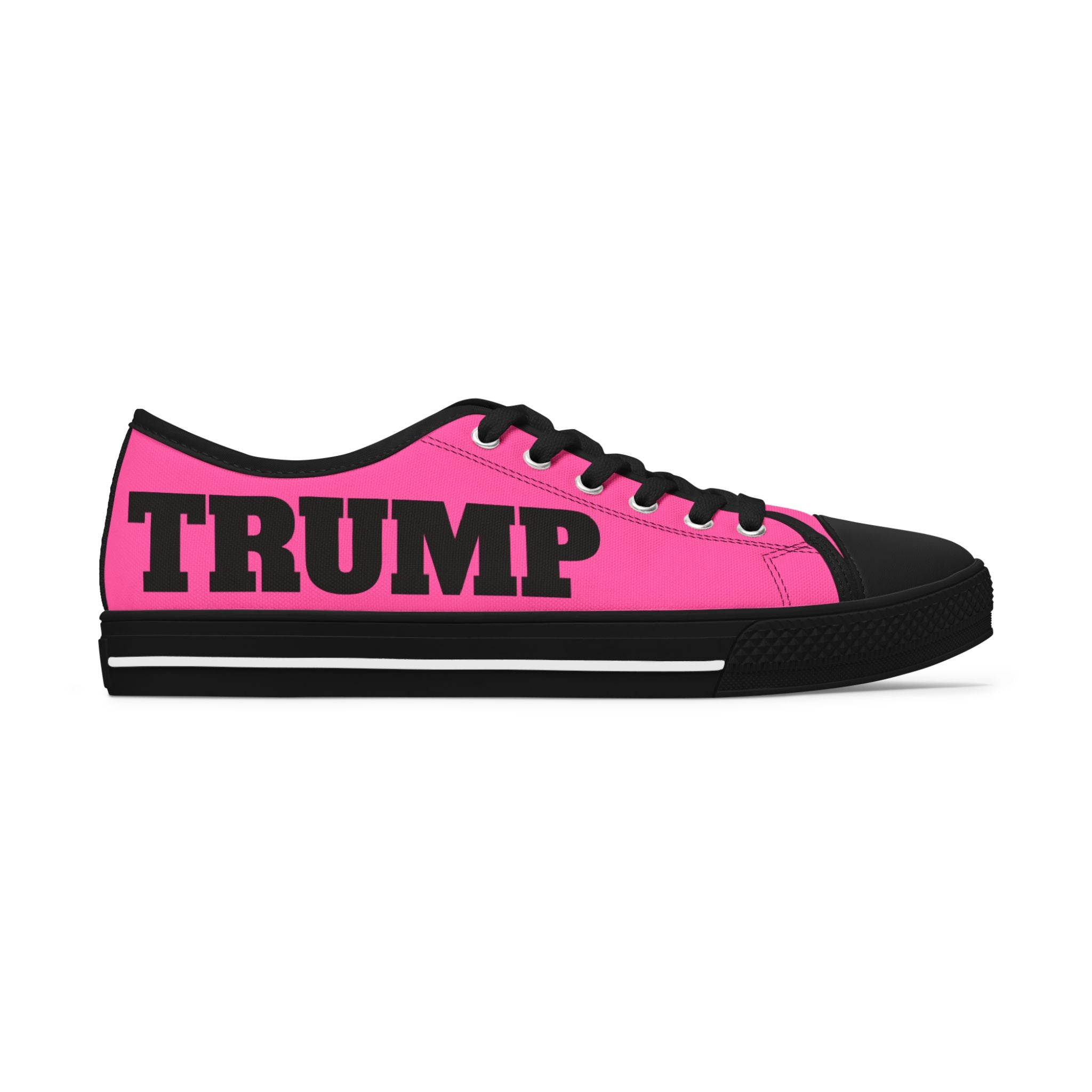 Hot Pink Trump Women's Low Top Sneakers Shoes