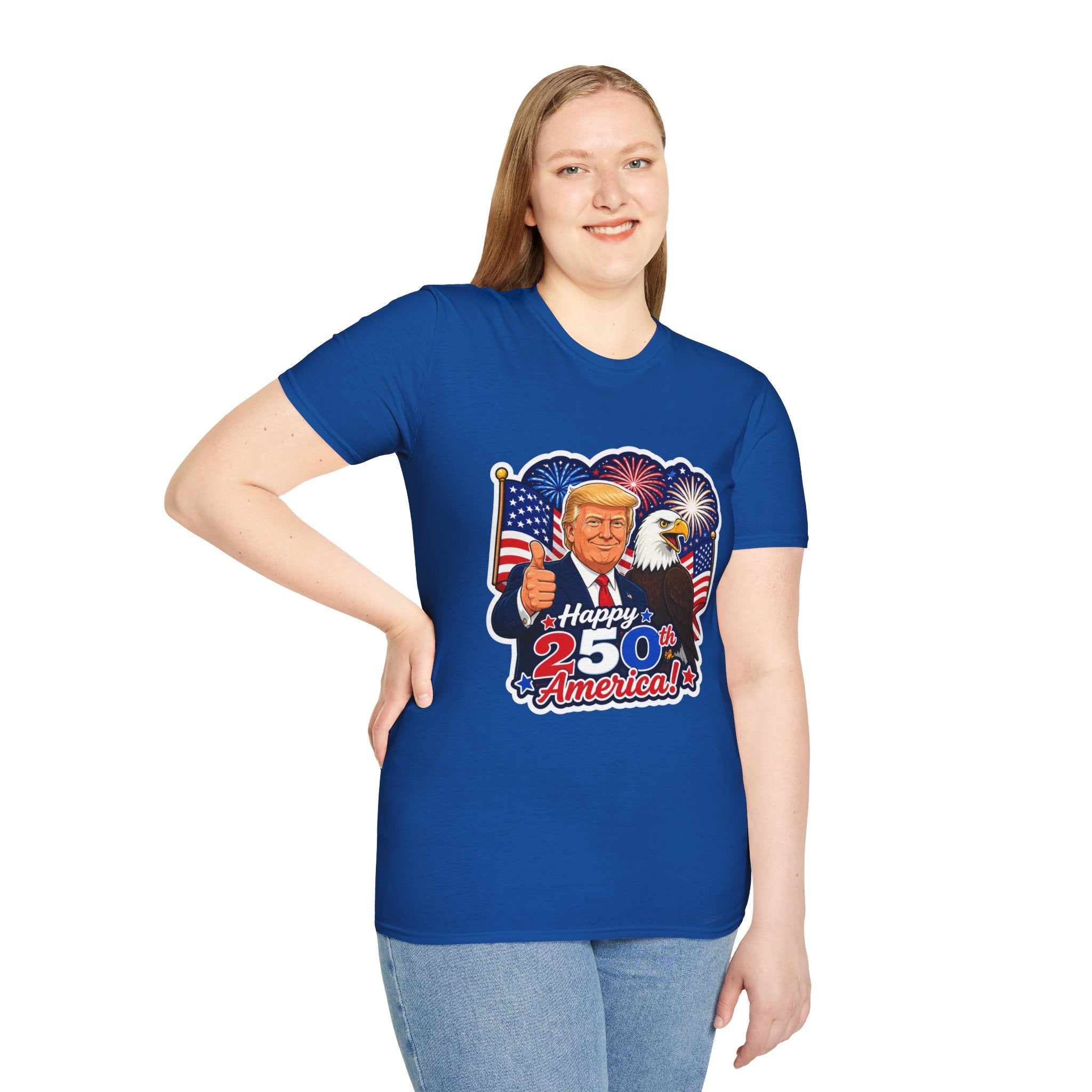 "Happy 250th America" with Trump, Eagle & Flag T-shirt