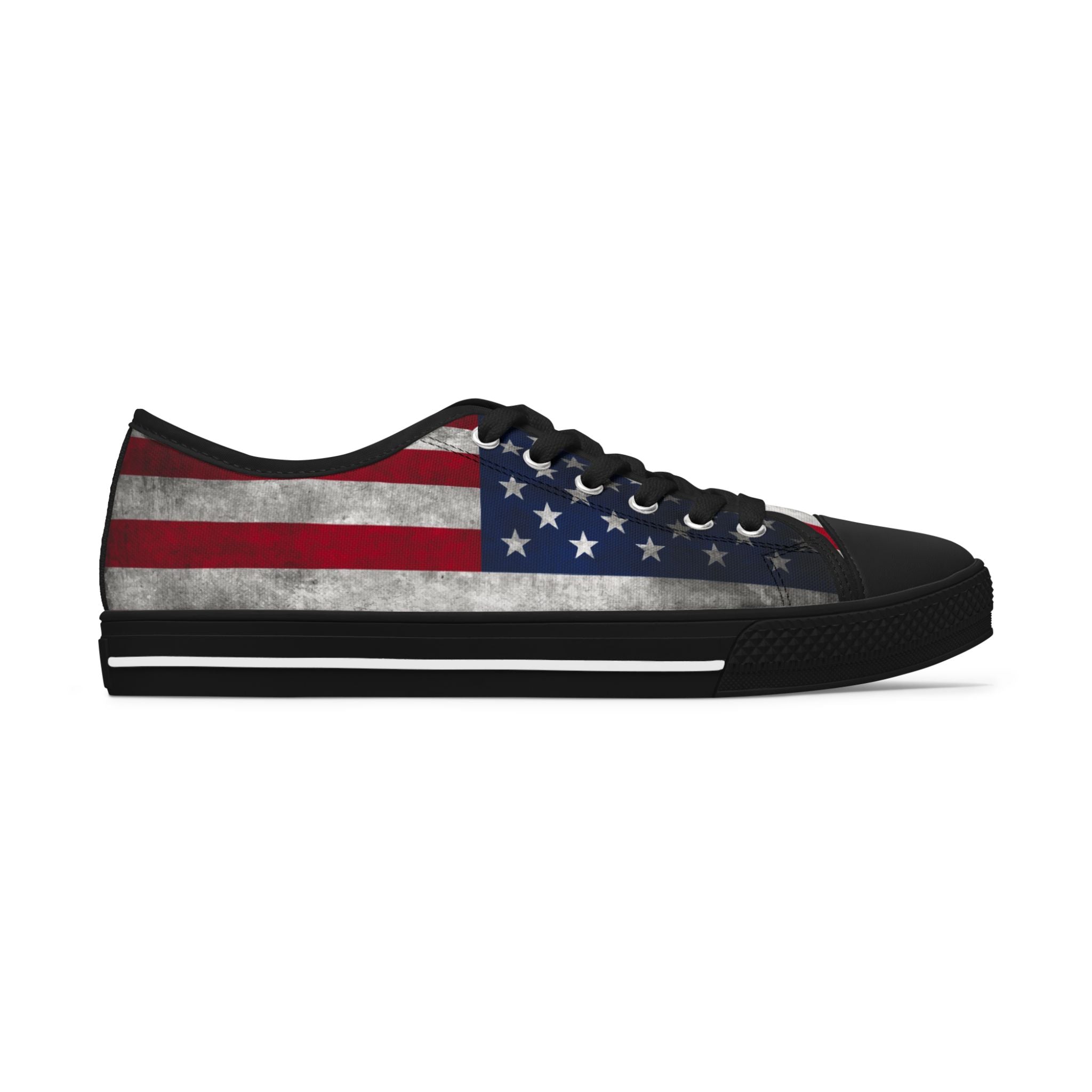 Trump American Flag MAGA Women's Low Top Sneakers Shoes