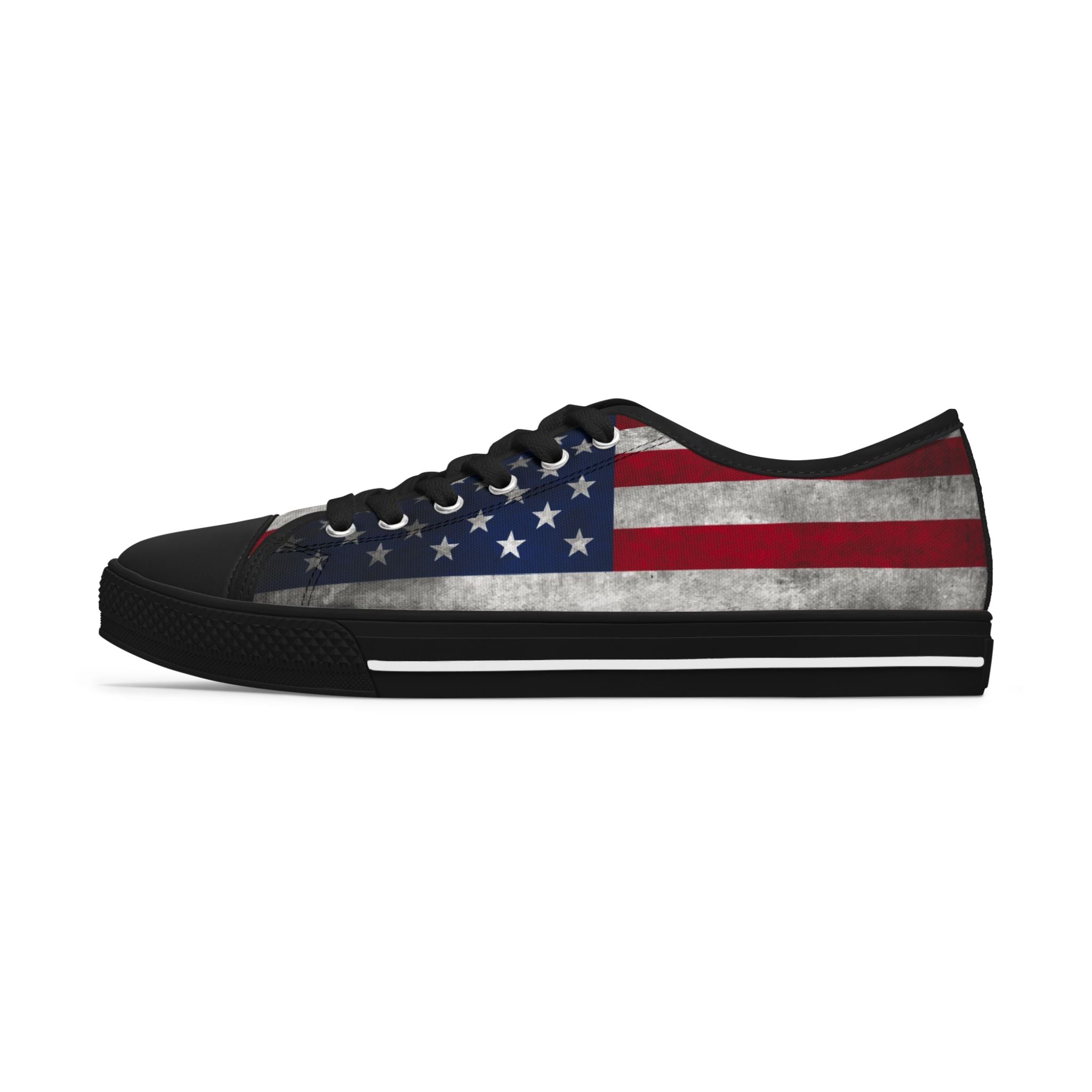Trump American Flag MAGA Women's Low Top Sneakers Shoes