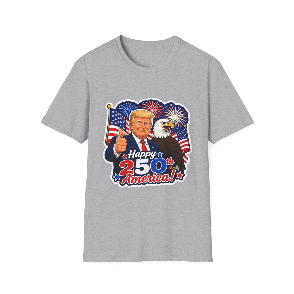 "Happy 250th America" with Trump, Eagle & Flag T-shirt
