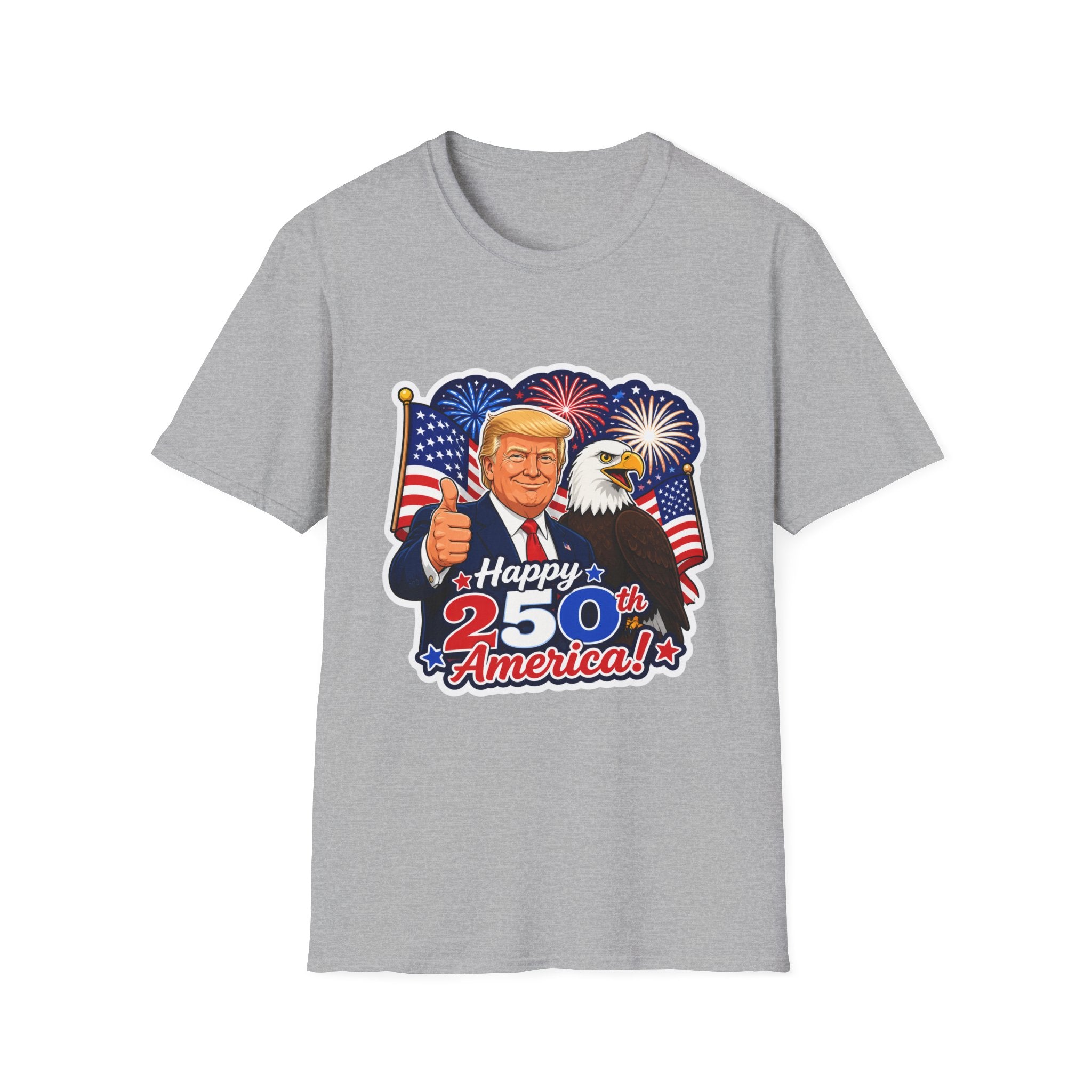 "Happy 250th America" with Trump, Eagle & Flag T-shirt