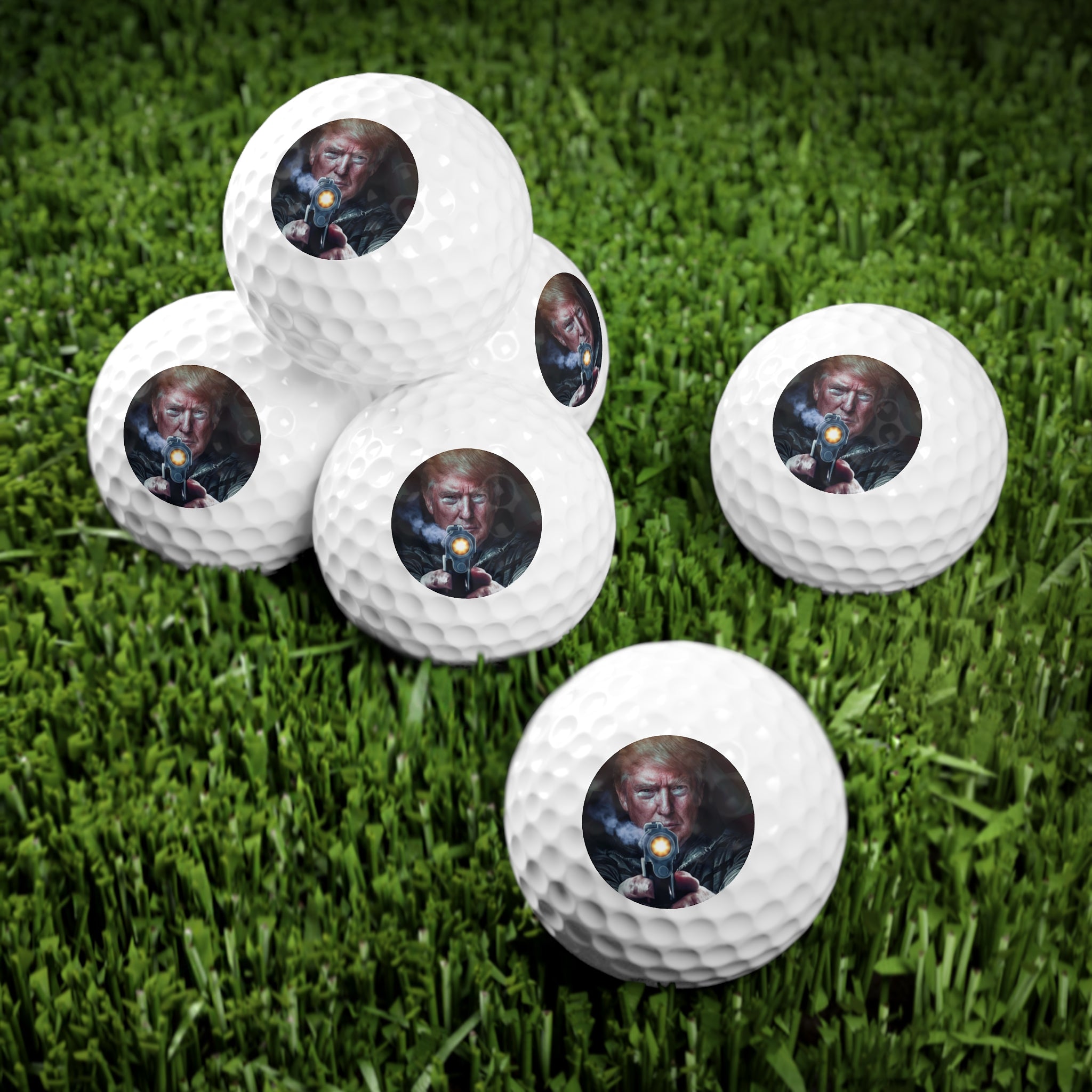 President Trump Shooting Gun - Golf Balls (6pcs)