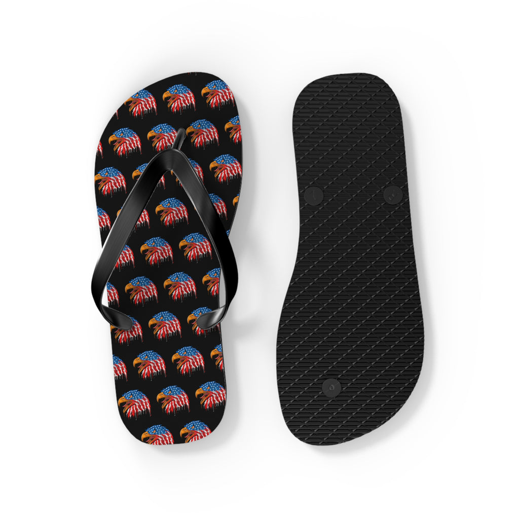American Flag Eagle Flip Flops