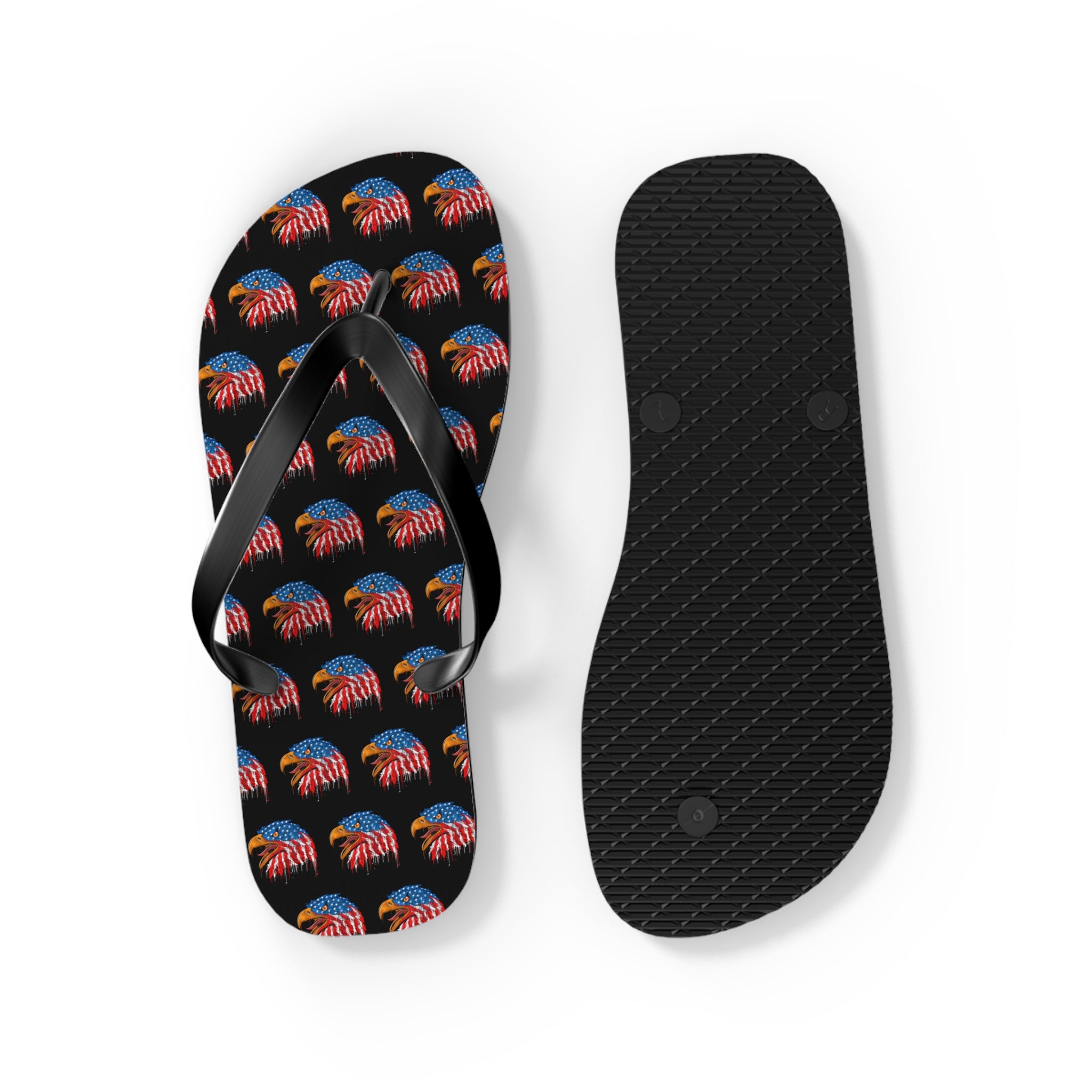 American Flag Eagle Flip Flops