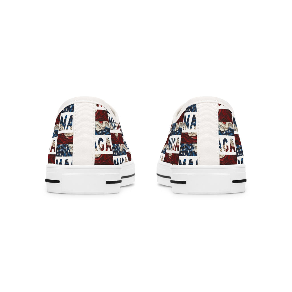 MAGA Red white and blue Women's Low Top Sneakers