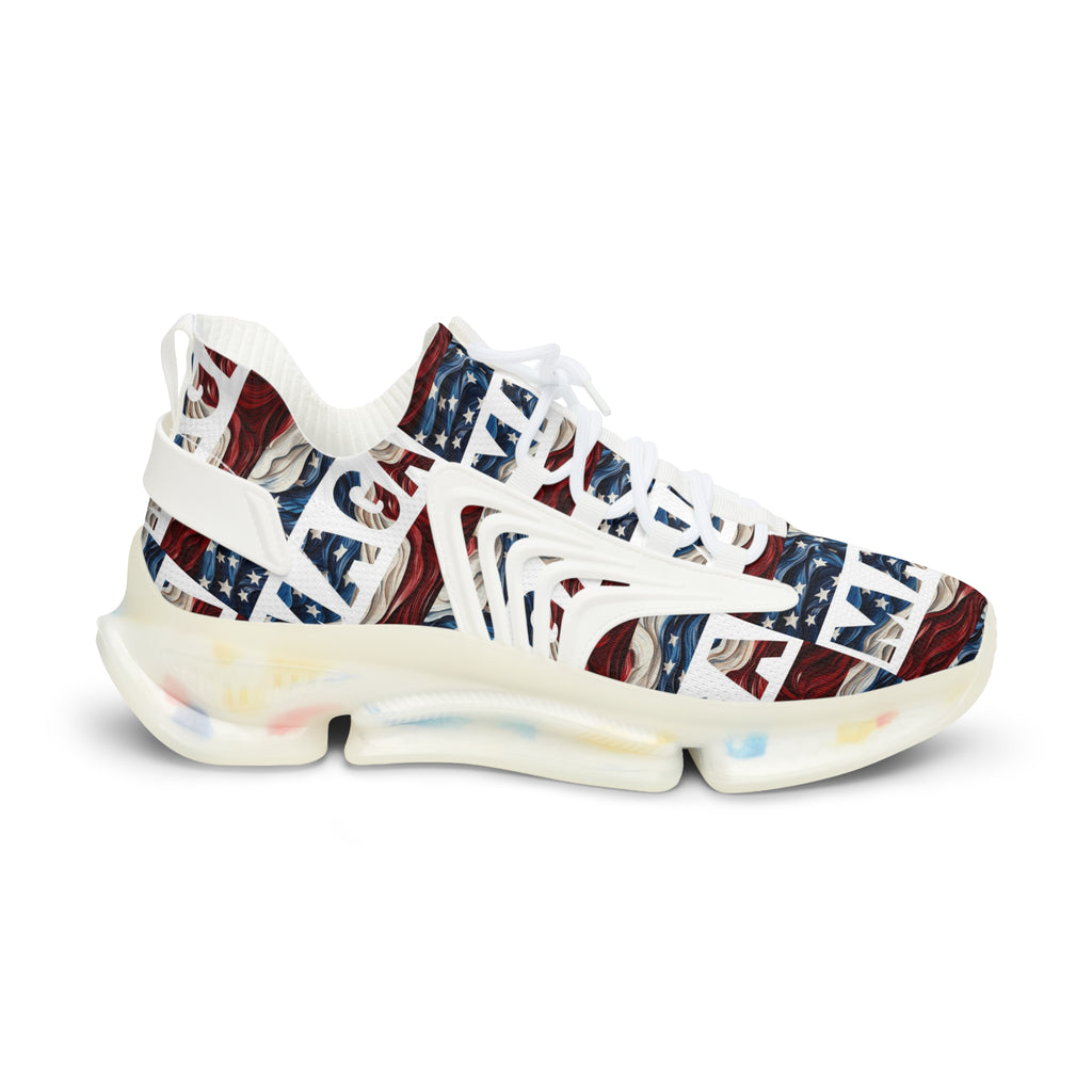 MAGA Red White and Blue Men's Mesh Sneakers