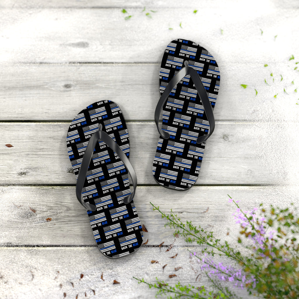 Back the Blue Flip Flops